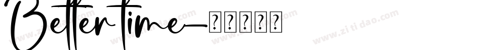 Better time字体转换